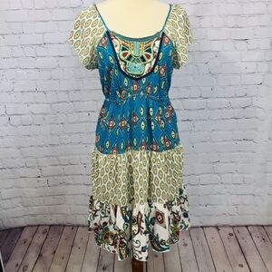 LIVE AND LET LIVE (ONE WORLD) BOHO PEASANT DRESS